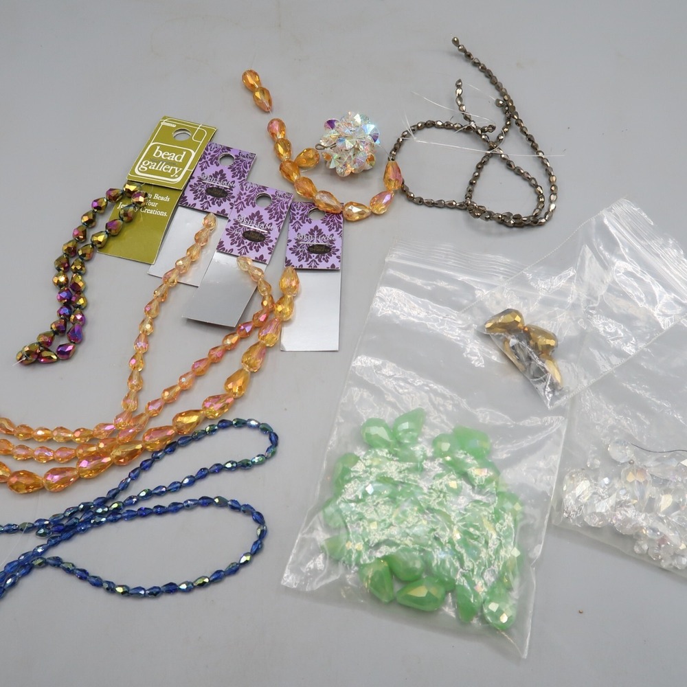 Lot of Teardrop Bicone Crystals Jewlery Making Craft‎